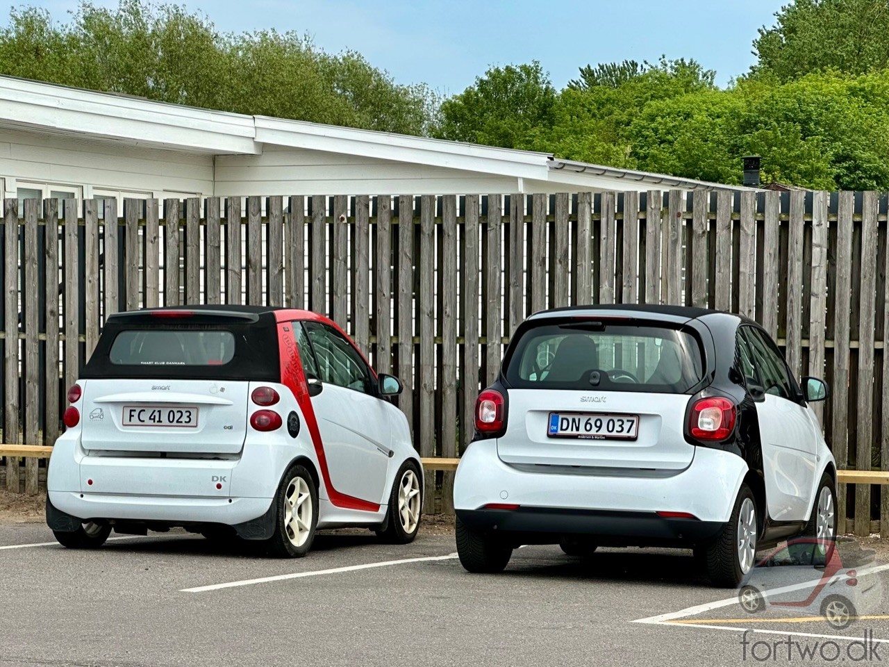 The plastic panels on a Smart Fortwo