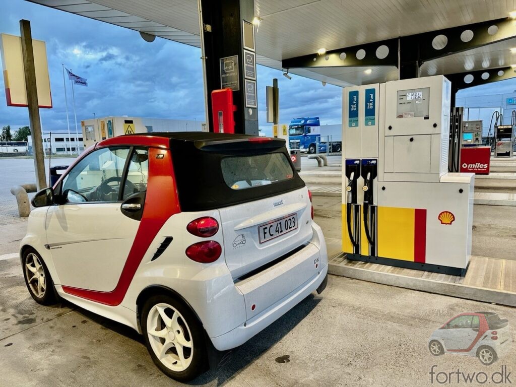 Parked at one of the few Danish GTL Fuel stations in Denmark