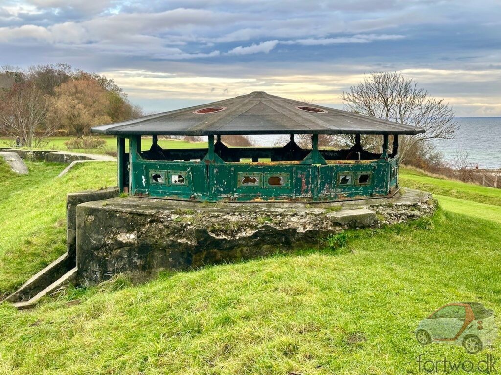 An old lookout post on the World War I era sea fort Mosede Batteri.