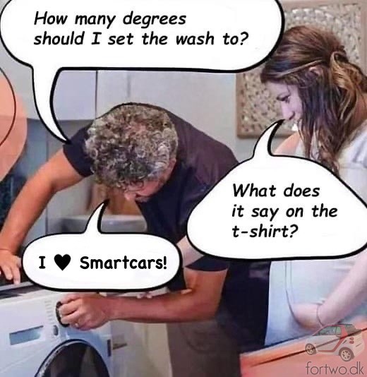 Humour – Washing your Smartcar merchandise