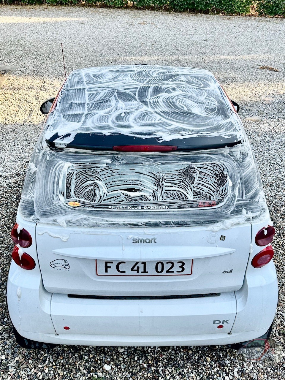 My Cabiolet soft top gets a thorough clean